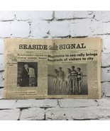 Vintage Seaside Signal Newspaper March 11 1965 Car Rally Parade Oregon  - $19.79