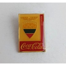 Vintage Coca-Cola Ecuador Olympic Lapel Hat Pin - £9.53 GBP