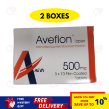2 X Aveflon 500mg 30&#39;s Treatment of Hemorrhoids @ Piles  FREE SHIP - £28.31 GBP