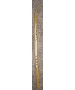 Vtg Natural Wooden Antler Head Handle Rawhide Leather Trim Walking Stick... - $720.09 MXN