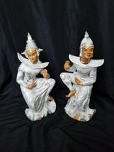 Vintage MID-CENTURY Mcm Rare Lefton SIAMESE/ORIENTAL Dancers Figurine Pair - £182.96 GBP
