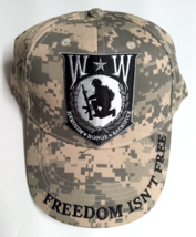 Wounded Warrior Freedom Isnt Free Logo Digital Camo Military Hat Cap NEW - £6.30 GBP