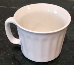 Royal Norfolk White Ribbed Stoneware Mug 20 oz. Soup or Large Beverage Jumbo Cup - £5.52 GBP