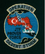 OPERATION DESERT STORM, JTF PROVEN FORCE, POCKET PATCH, INCIRLIK AFB, TU... - €12,88 EUR OPERATION DESERT STORM, JTF PROVEN FORCE, POCKET PATCH, INCIRLIK AFB, TU... - €12,88 EUR