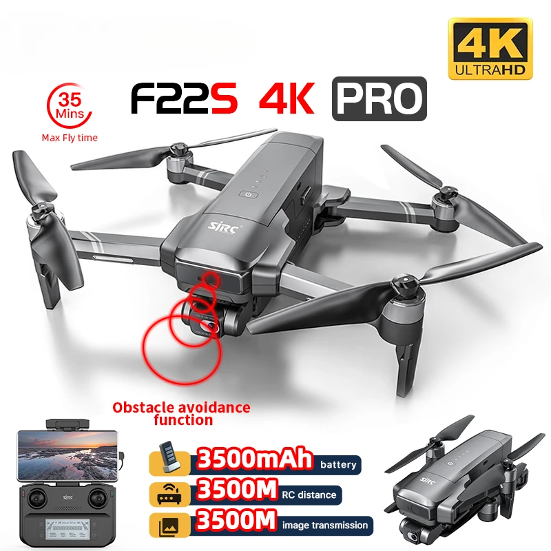 SJRC F22 / F22S 4K Pro Drone With Camera Obstacle Avoidance 3.5KM 2-axis E - £415.45 GBP+