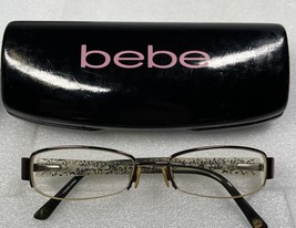 BEBE “BASHFUL” BB5027 Eyeglasses Frame Half Rimless 49-16-130 - £25.57 GBP