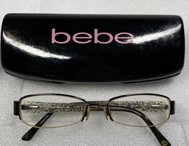 BEBE “BASHFUL” BB5027 Eyeglasses Frame Half Rimless 49-16-130 - £25.96 GBP