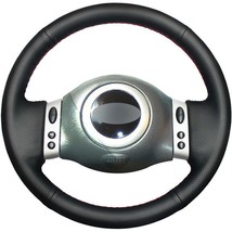 Black Pu Faux Leather Diy Hand-stitched Car Steering Wheel Cover For Mini Coupe - £16.80 GBP