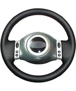 Black Pu Faux Leather Diy Hand-stitched Car Steering Wheel Cover For Min... - $21.49