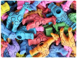 BeadTin Circus Mix Antique 26mm Giraffe Plastic Pony Beads (24pcs) - $2.39