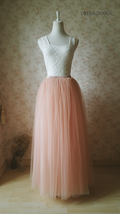 Deep Blush Tulle Maxi Skirt Women Puffy Plus Size Holiday Tulle Skirt image 1