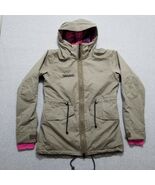 B by Burton Jacket Womens Medium Beige Full Zip Pockets Hooded - $58.56 CAD