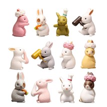 Rabbit Doll, Rabbit Toy, Rabbit Character Set, Fairy Tale Garden Decorat... - $18.99