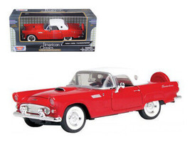 1956 Ford Thunderbird Red 1/24 Diecast Car Model Motormax - £29.09 GBP