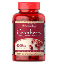 Cranberry Fruit Concentrate 4200 mg with C + E - 250 Softgels - £16.01 GBP