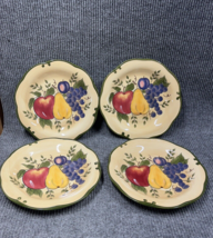 Home Trends Set Of 4 Granada 11&quot; Dinner Plates Fruit Earthenware Discont... - £29.94 GBP