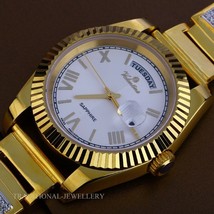 Brand New Designer Exclusive 22K 916% Gold Mens Man wrist Watch CZ Studded 44 - £6,944.20 GBP