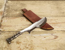 11” Tracker Hand Forged Carbon Steel Railroad Spike Hunter Survival Knife Sharp - £18.75 GBP