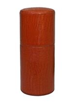 Brizard Desk Humidor Lizard Pattern  Leather 10-15 ct with cutter  Made USA  NIB image 2