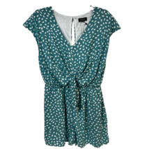 GiGio Romper Dark Teal White Keyhole Pockets NEW Elastic Waist Size S V-Neckline - $18.99