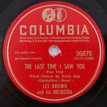 Les Brown - Last Time I Saw You / Aren&#39;t You Glad 1945 10&quot; 78 rpm Record 36875 - $16.05