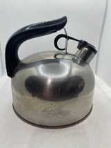 Vintage 1801 Revere Ware Paul Revere 2qt Tea pot Kettle 86-c copper bottom - £15.86 GBP