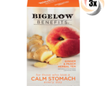 3x Boxes Bigelow Calm Ginger &amp; Peach Herbal Tea | 18 Tea Bags Each | 1.06oz - £15.35 GBP