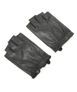 Ambesi Men&#39;s Elastic Half Finger Nappa Leather Driving Gloves - £7.72 GBP