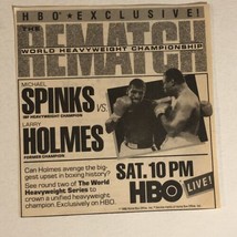 Michael Spinks Vs Larry Holmes Rematch Tv Guide Print Ad HBO TPA9 - £4.65 GBP