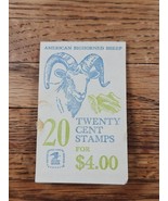 US Stamp Booklet BK142 20c American Bighorned Sheep Incomplete - $4.08 CAD