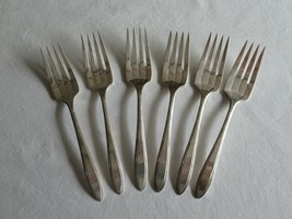 Oneida Nobility Plate REVERIE Silverplate Flatware 1937: Lot 6x Salad Fo... - $14.24