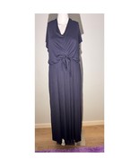 Lane Bryant Navy Blue Tie Front Maxi Dress Size 18/20 | Soft Stretch Jersey - €18,82 EUR