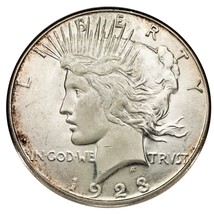 1923-S Argent Paix Dollar (Choix Bu État) Complet Mint Luster - $88.13