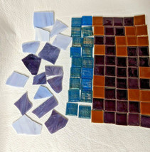 Mini Ceramic Mosaic Glass Craft Tiles 84 Pieces - £5.44 GBP