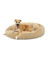 Pet Bed Dog Large 45&quot; Self-Warming Shag Fur Calming Water-Resistant Lini... - £67.46 GBP