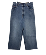 Vintage Bugle Boy Blue Denim Unisex Size 28x25 Jeans Wide Leg Baggy Stre... - $632.87 MXN