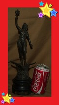 Vintage Antique French Spelter Statues Figures Figurines Ornaments La Nuit - £173.64 GBP