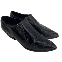 vintage 9 & CO women 7M Black Leather western heel pointed ankle embosse... - $17.10 vintage 9 & CO women 7M Black Leather western heel pointed ankle embosse... - $17.10