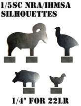 1/5sc. NRA/IHMSA Metallic Silhouette Targets - 4pc Small Bore Rifle Knoc... - $34.99