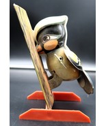 Vtg Tin Litho Toy Bird Woodpecker Pecking for a Worm Works No Key - €43,21 EUR