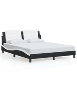  Bed Frame Black and White Faux Leather Full Durable Bed Frame - $7,491.60 MXN