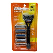 Gillette Fusion 1 Rrazor Handle Plus 5 Cartridges - $16.43