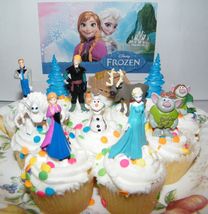 Disney Frozen Movie Cake Toppers Party Favors Set of 13 Bonus - £12.74 GBP