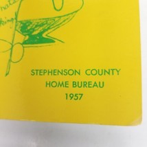 1957 &quot;What&#39;s Cooking&quot; Stephenson County Home Bureau Local Cookbook, Spiral Bound - £11.83 GBP