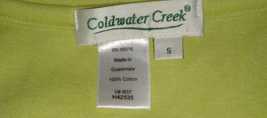 Coldwater Creek Women&#39;s Size S Green Tank Top- - £4.05 GBP