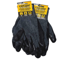 2 Pair Firm Grip Tough Working Gloves General Purpose Latex Coated Knit Xlarge - $21.99