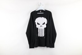 Vtg Marvel Comics Mens XL Faded Thermal Waffle Knit The Punisher T-Shirt... - £54.49 GBP