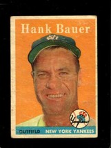 1958 TOPPS #9 HANK BAUER GOOD+ YANKEES  *NY0062 - $3.43