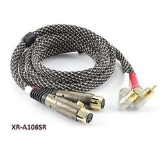 6Ft Cablesonline Pro Series Right-Angle 2-Rca Male To 2-Xlr Female Audio... - $76.91