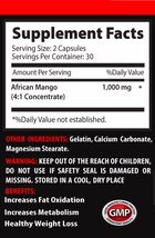 natural weight loss - AFRICAN MANGO EXTRACT 1000mg - 1 Bottle 60 Capsules - $17.05